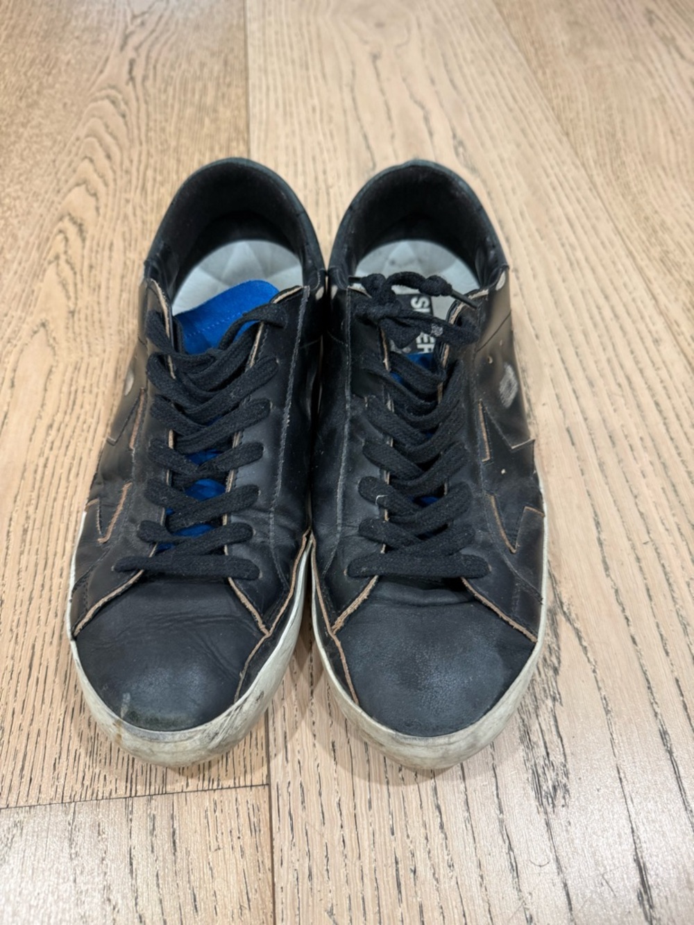 Golden Goose Men's Black Leather Low-Top Sneakers